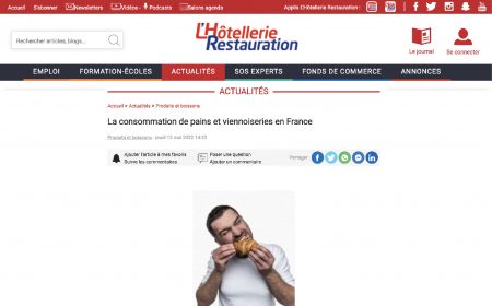 La consommation de pains et viennoiseries en France